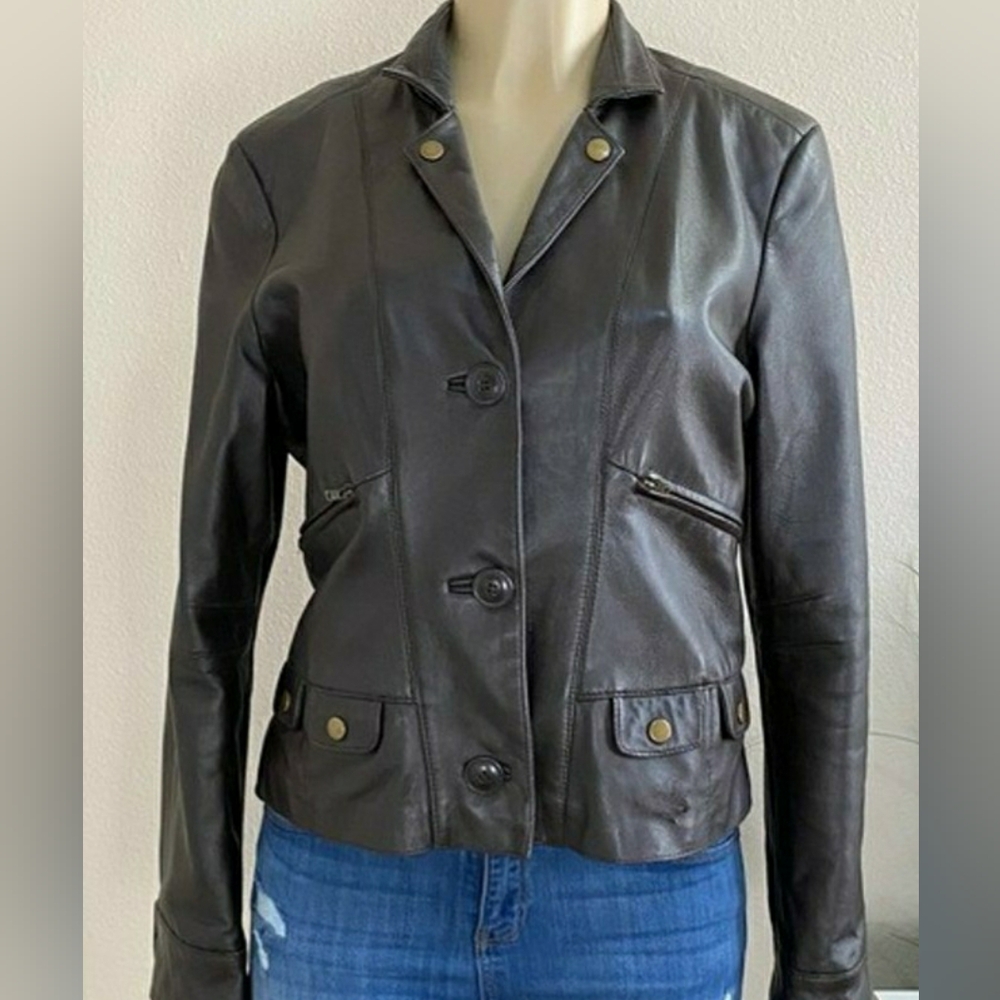 Metro 7 Moto jacket, Genuine Leather Jacket, size S